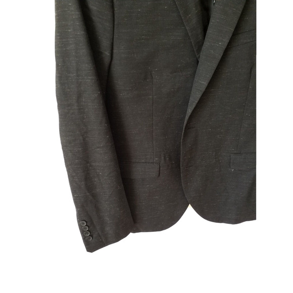 Calibrate Mens Size 44R Extra Trim Fit Jacket Black Wide Peak Single Breasted - Picture 2 of 7